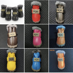 Waterproof dog snow boots for small breeds