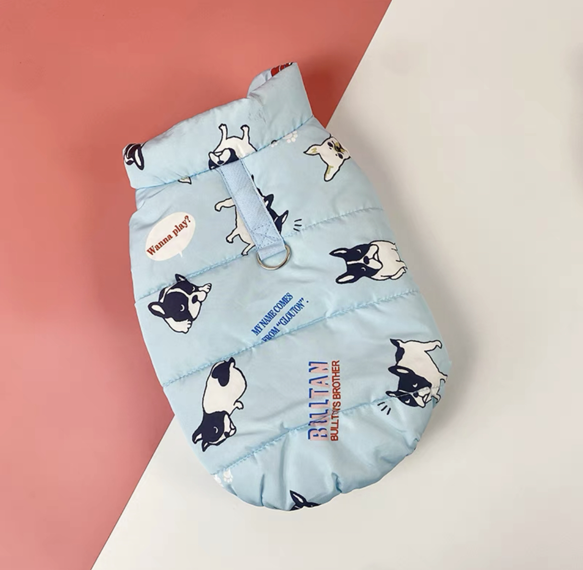 Warm water resistant winter coat for frenchies