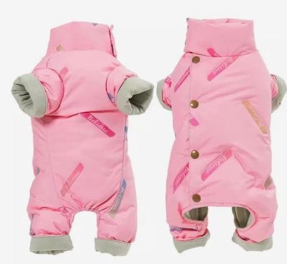 Duck down winter jackets for female dogs