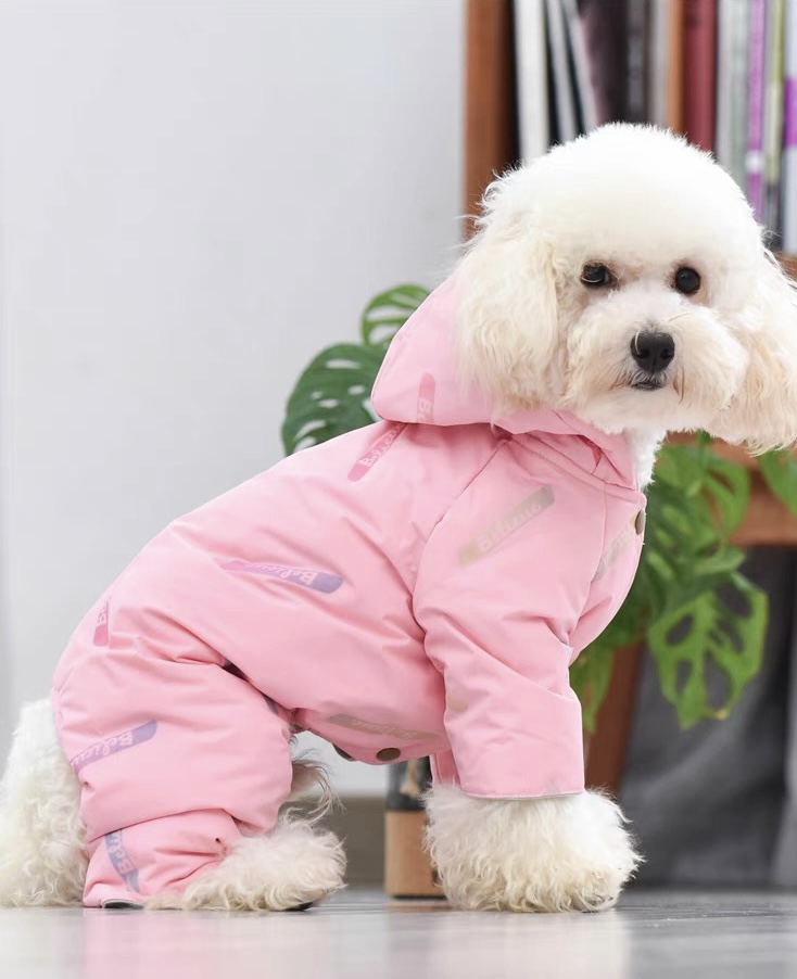 Duck down winter jackets for female dogs