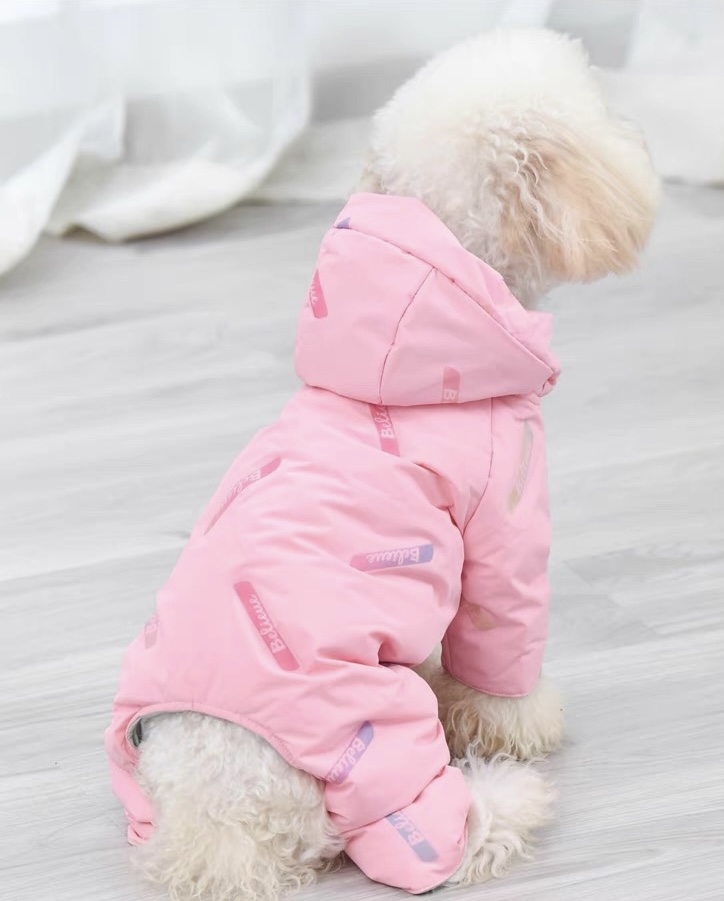 Duck down winter jackets for female dogs