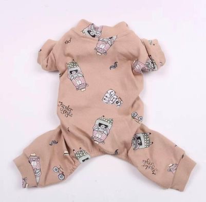 Cotton material dog pajamas