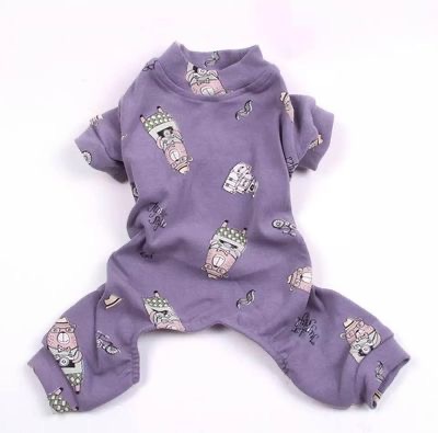 Cotton material dog pajamas