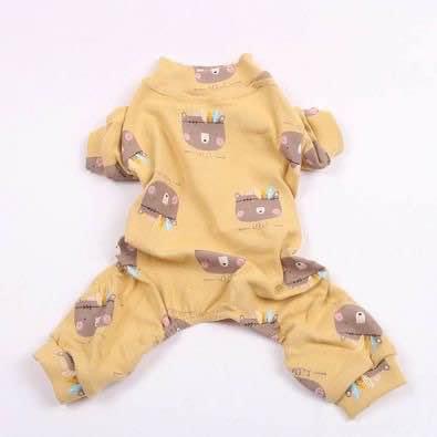 Cotton material dog pajamas