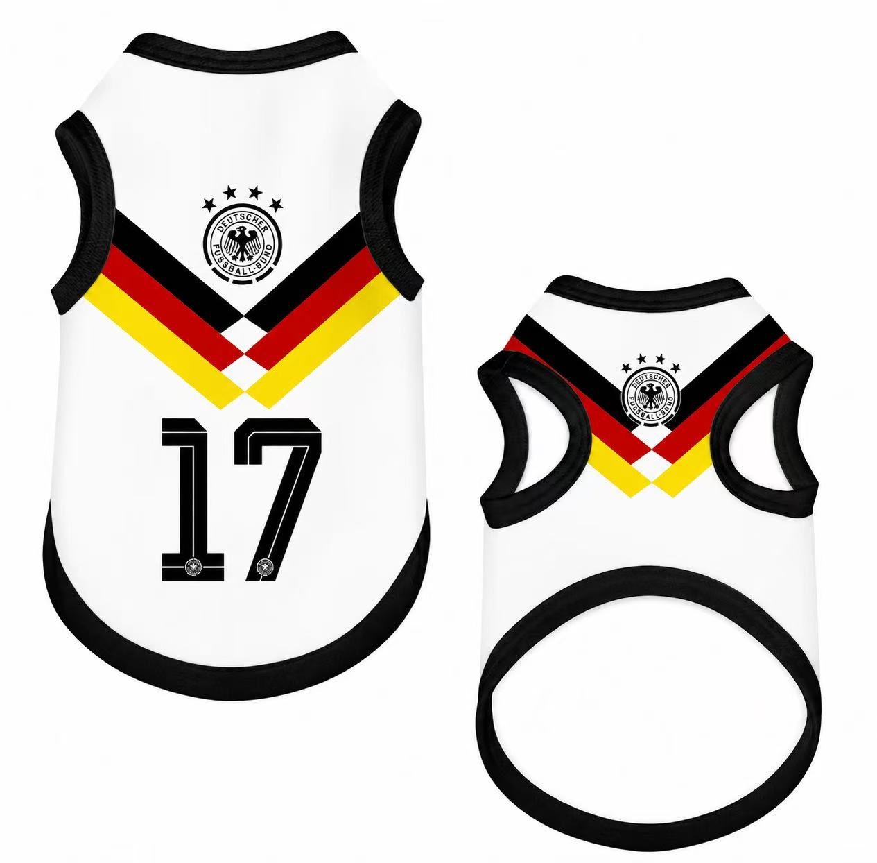 Pet Jerseys for Team Germany #17 for Small Breed Dogs