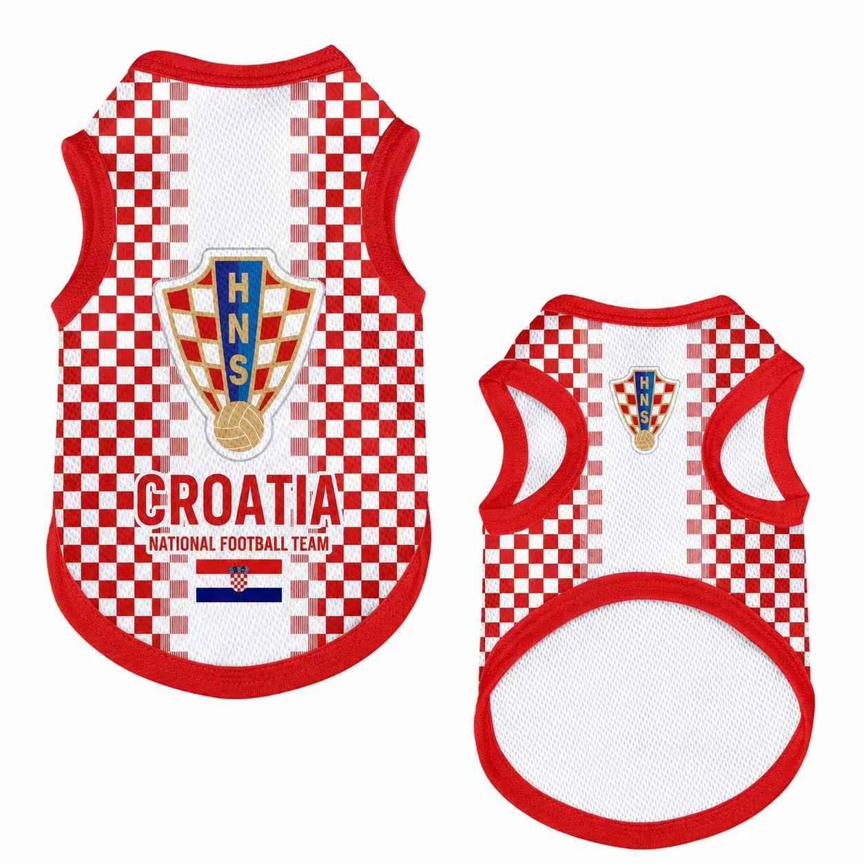 Pet Jerseys for Team Croatia for Small Breed Dogs